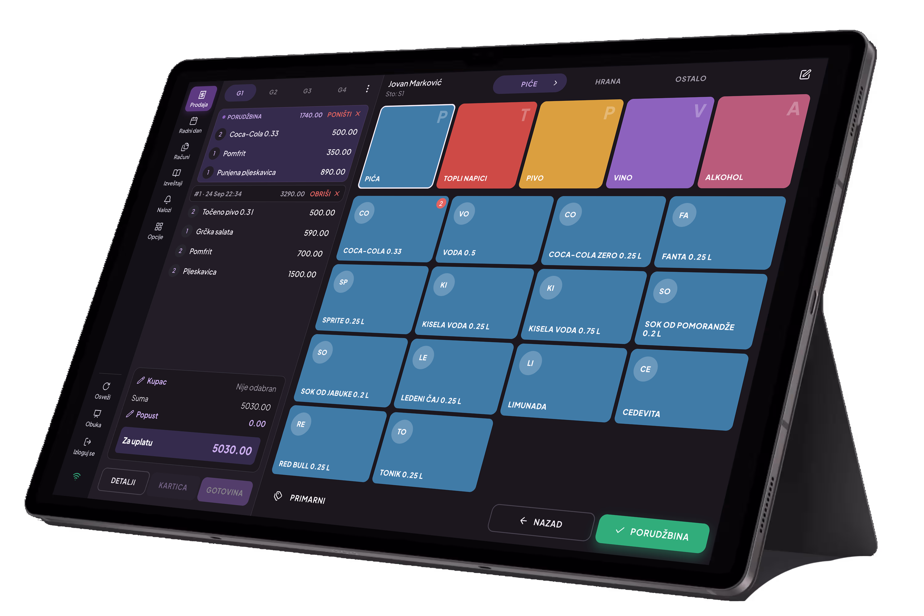 Konty POS for hospitality - restaurant management dashboard