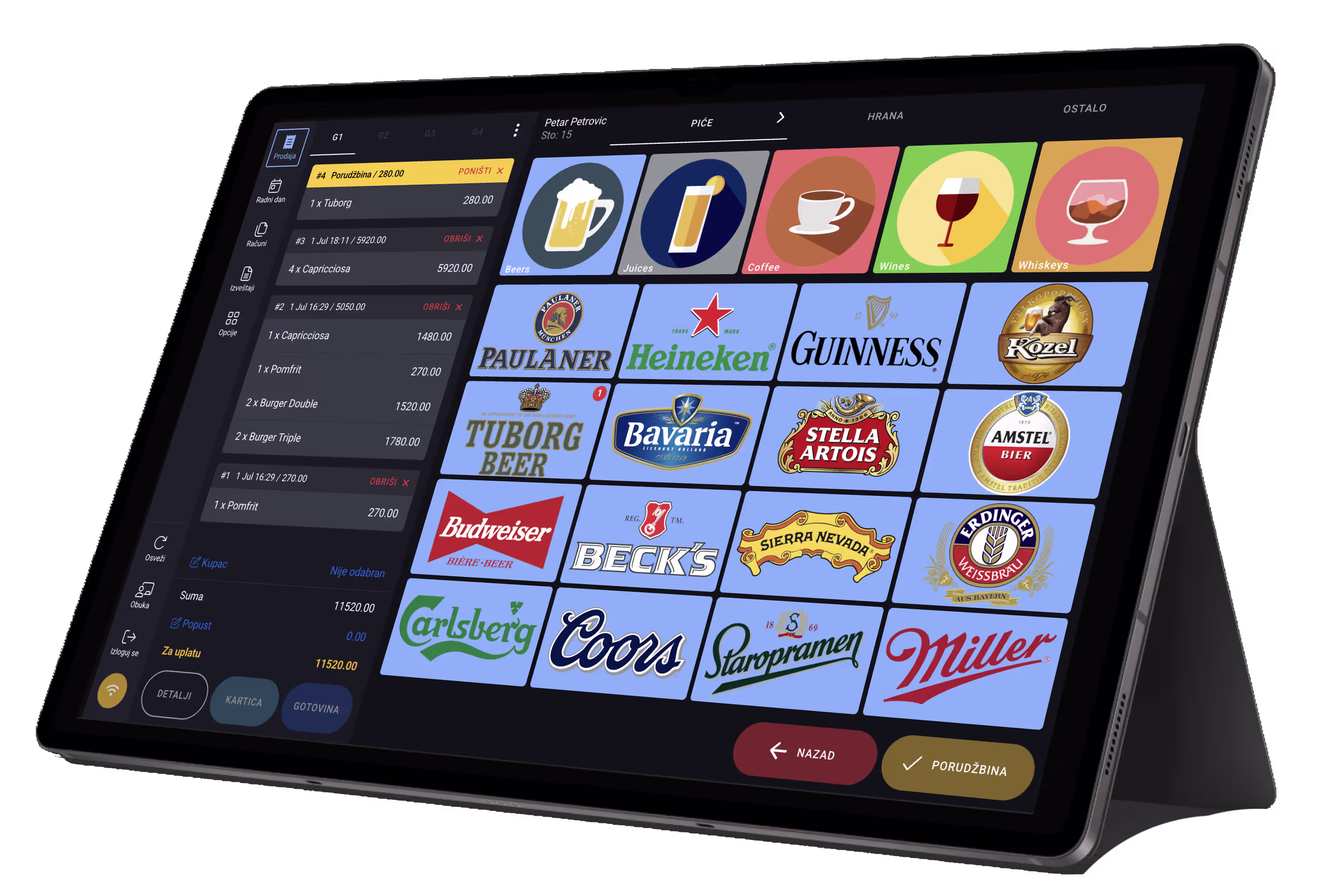 Konty POS for hospitality - restaurant management dashboard