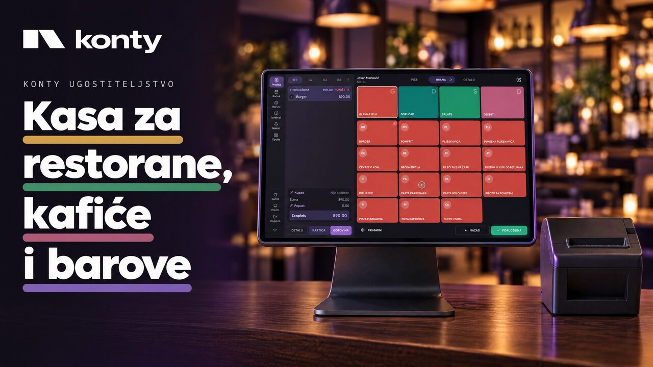 Konty kasa za restorane, kafiće i barove - pravi program u praksi